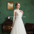 real photo wholesale price white O-neckline long sleeve 3D flower lace wedding dress ball gown